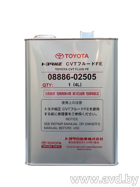 Купить Трансмиссионное масло Toyota Fluid FE (0888602505) 4л  в Минске.