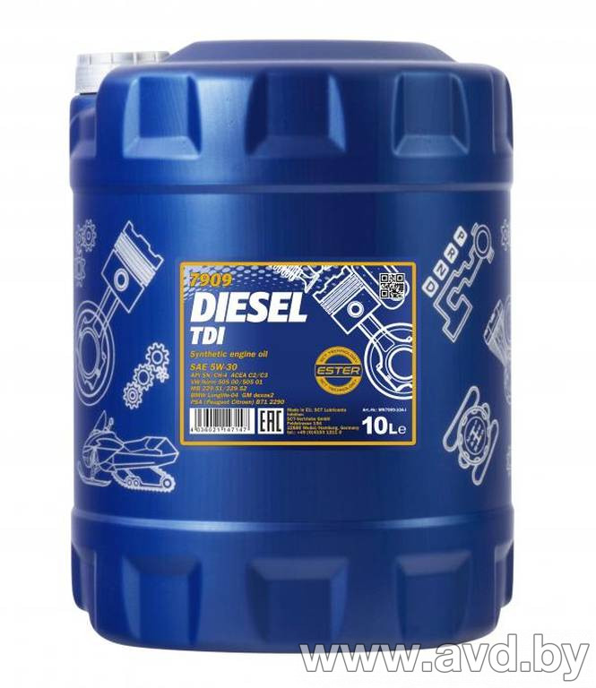 Купить Моторное масло Mannol DIESEL TDI 5W-30 10л  в Минске.