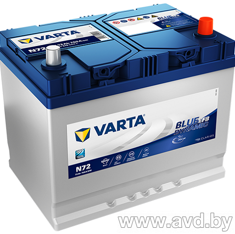 Купить Автомобильные аккумуляторы Varta Blue Dynamic EFB 572 501 076 (72 А·ч) в Минске.