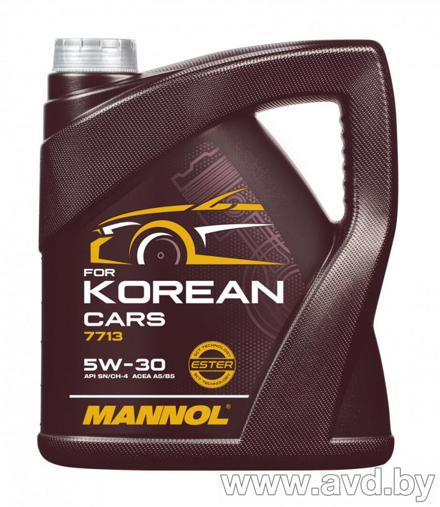 Купить Моторное масло Mannol For Korean Cars A5/B5 5W-30 4л  в Минске.