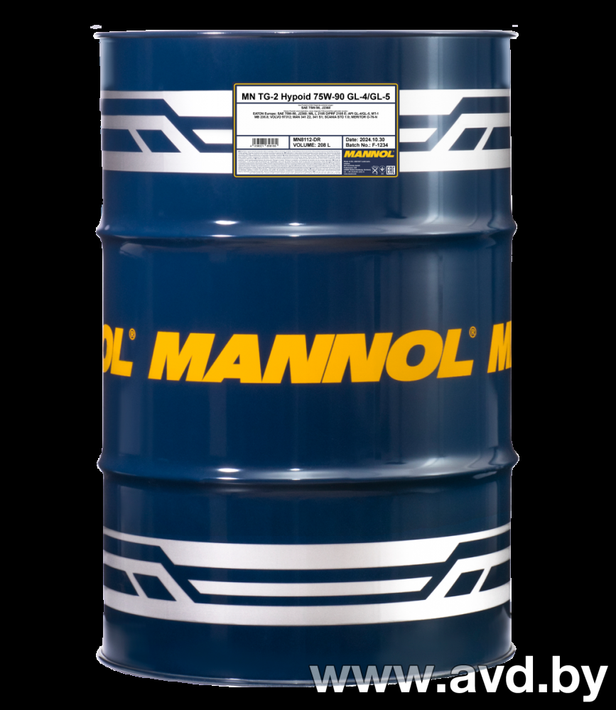 Купить Трансмиссионное масло Mannol xtra Getriebeoel 75W-90 API GL 5 60л  в Минске.