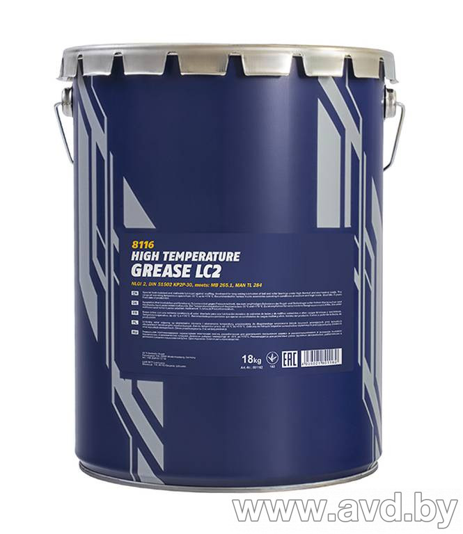 Купить Автокосметика и аксессуары Mannol High Temperature Grease LC-2 9кг  в Минске.