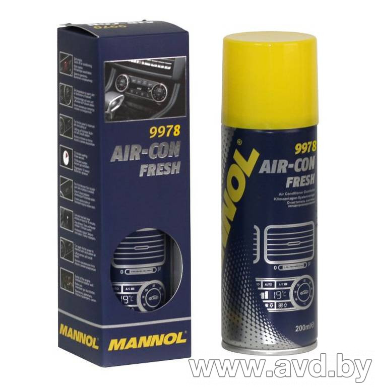 Купить Автокосметика и аксессуары Mannol Air Con Fresh (Очиститель-дезинфектор кондиционера) 200мл  в Минске.