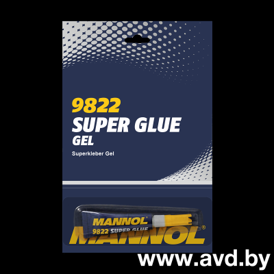 Купить Автокосметика и аксессуары Mannol Super Glue- мгновенный клей 3гр  в Минске.