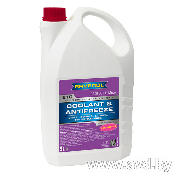 Купить Охлаждающие жидкости Ravenol ETC Concentrate Protect C12evo 5л  в Минске.