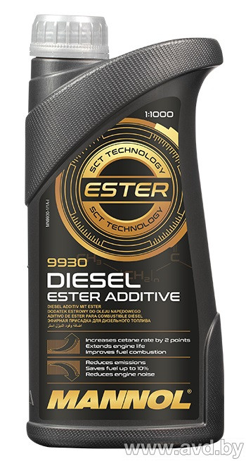 MANNOL 9992 Diesel Ester De-Icer Kraftstoffadditiv Diesel-Frostschutz,  10x250 ml