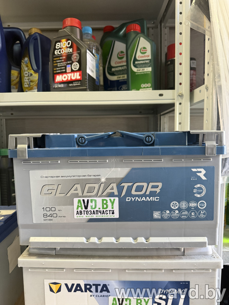 Купить Автомобильные аккумуляторы Gladiator Dynamic 100 R+ (100 А·ч)  в Минске.