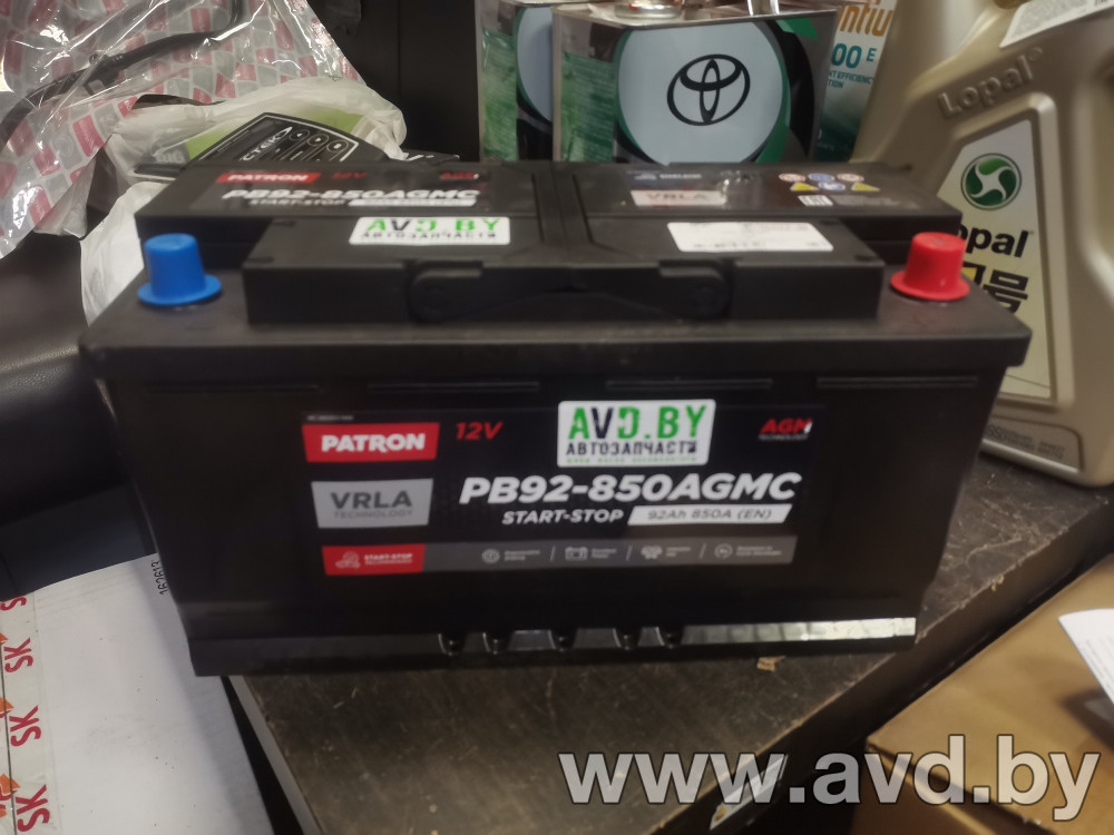 Купить Автомобильные аккумуляторы Patron AGM R 92Ah 850A (PB92-850AGMC)  в Минске.