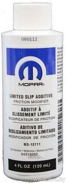 Купить Присадки для авто CHRYSLER Присадка в трансмиссионное масло для масел ведущих мостов  с блокировкой дифференциала LSD 120мл(04318060AD)  в Минске.