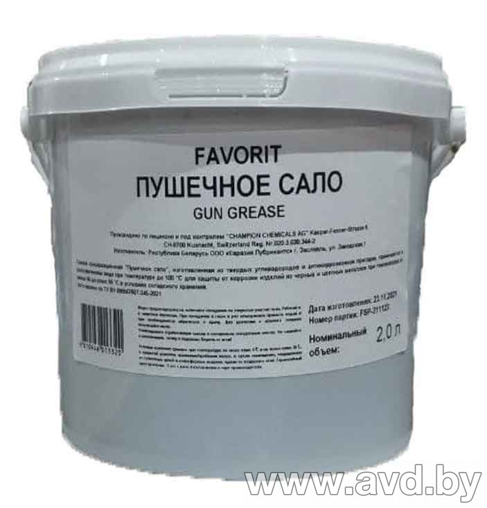 Купить Автокосметика и аксессуары Favorit Мастика Пушечное сало 2л  в Минске.