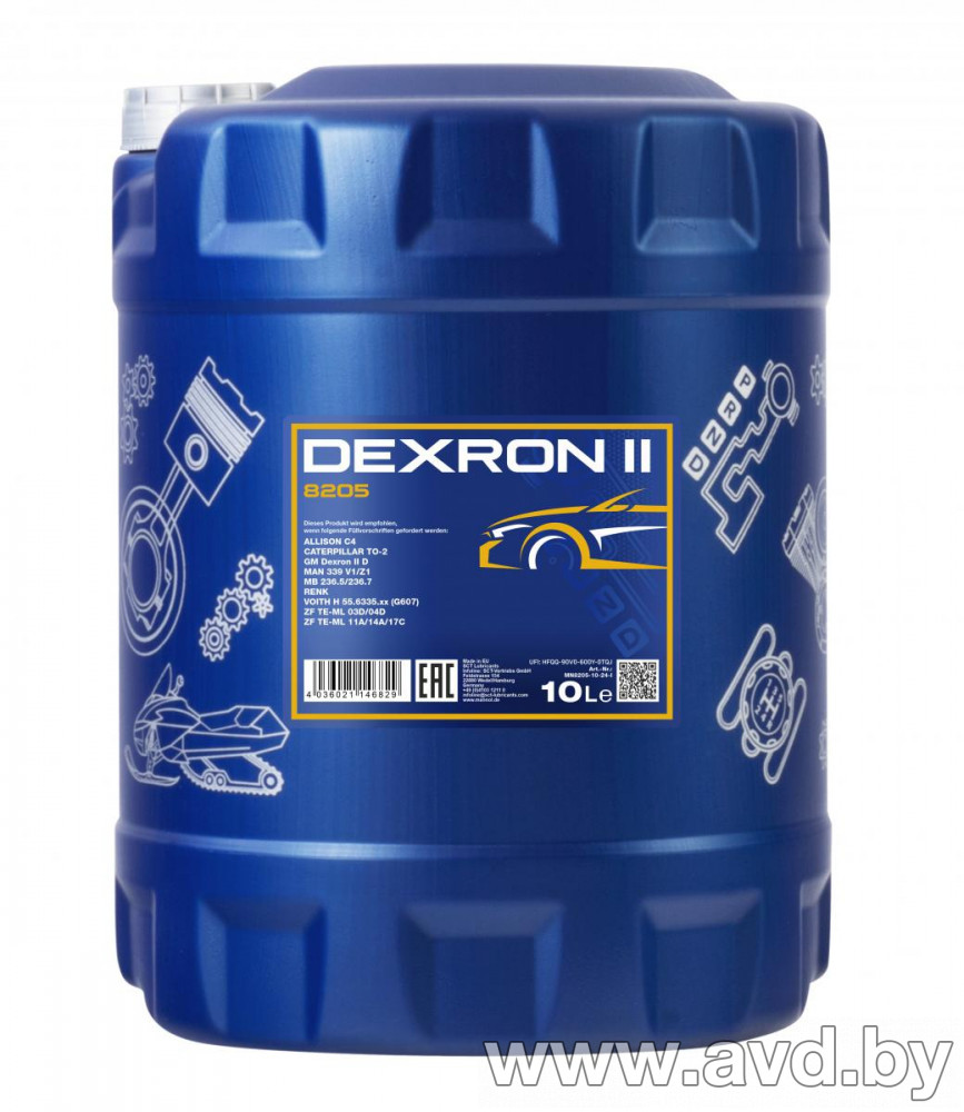 Купить Трансмиссионное масло Mannol Dexron II Automatic 10л  в Минске.