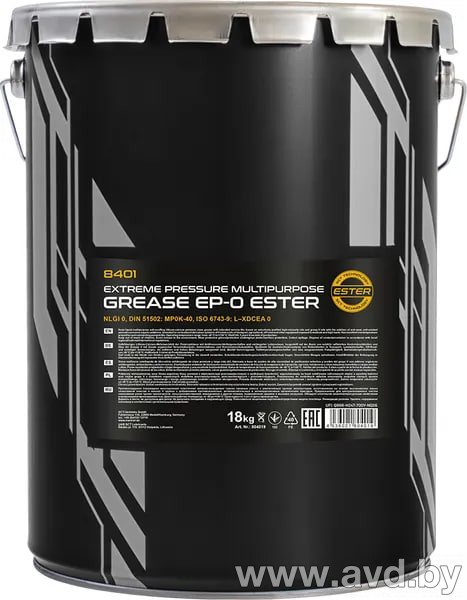 Купить Индустриальные масла Mannol Extreme Pressure Multipurpos EP-0 18кг  в Минске.
