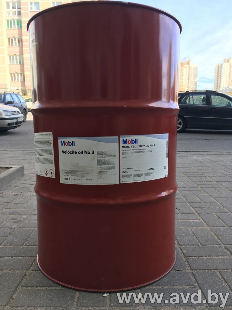 Купить Индустриальные масла Mobil Velocite Oil NO.3 208л в Минске.