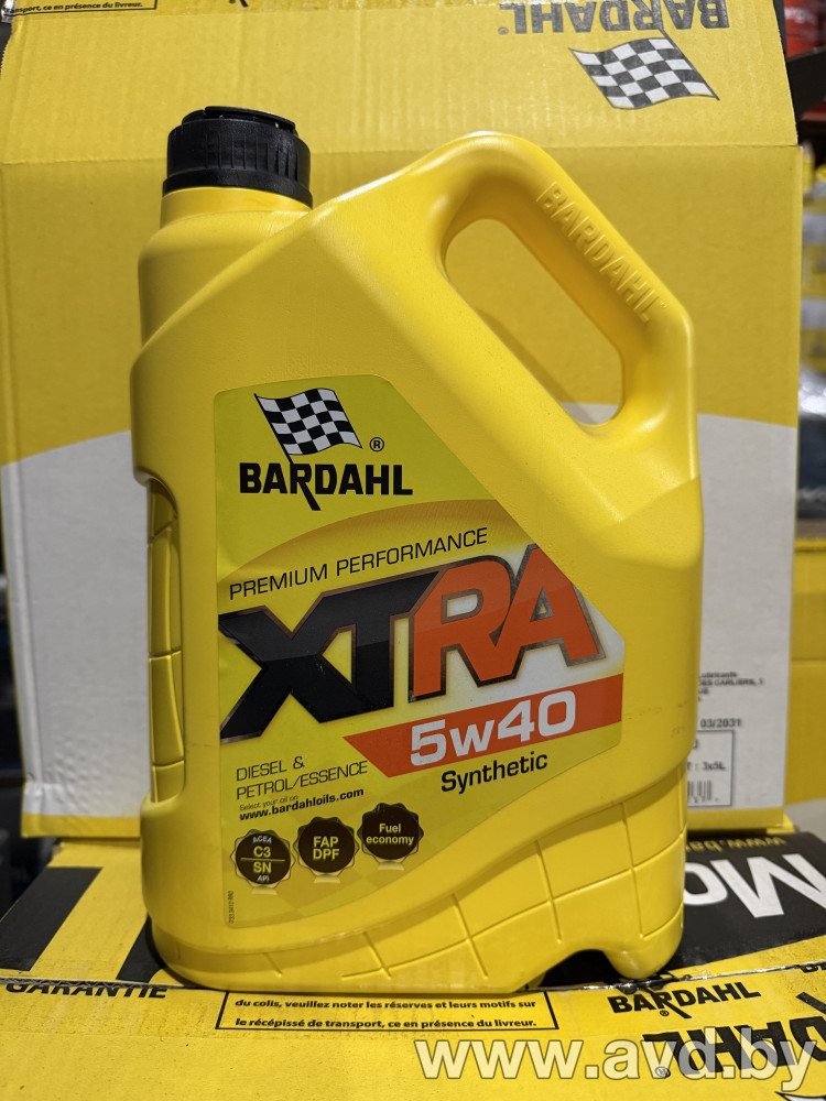 Купить Моторное масло Bardahl XTRA 5W-40 5л  в Минске.
