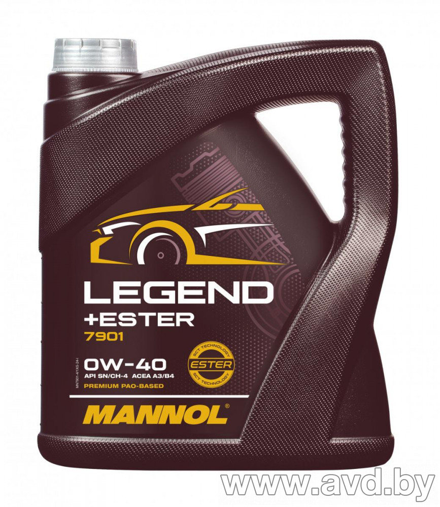 Купить Моторное масло Mannol LEGEND+ESTER 0W-40 4л  в Минске.