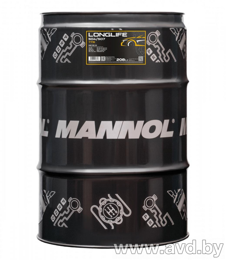 Купить Моторное масло Mannol LongLife 504/507 5W-30 208л  в Минске.