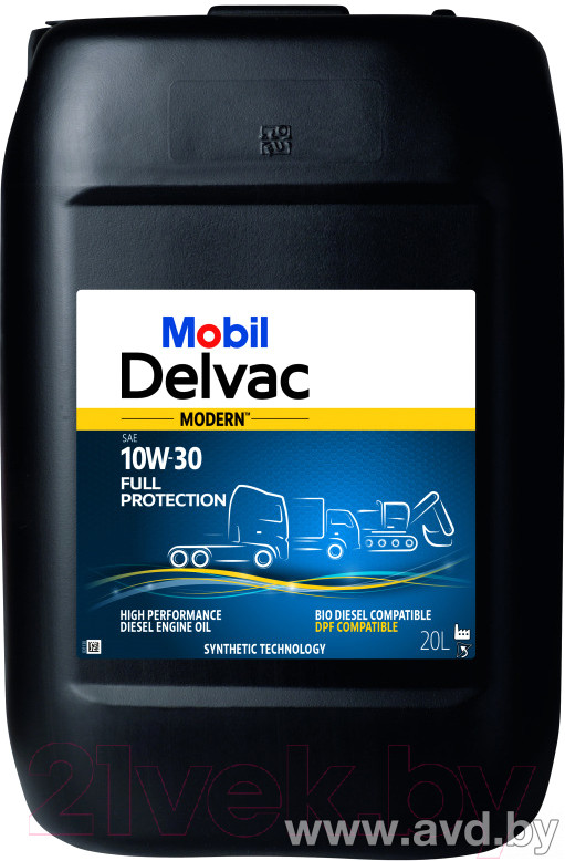 Купить Моторное масло Mobil Delvac Modern Full Protection 10W-30 20л  в Минске.