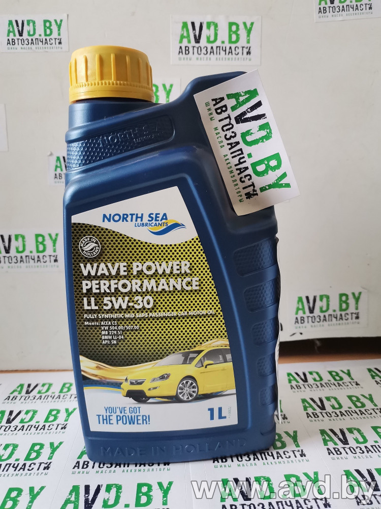 Купить Моторное масло North Sea Lubricants Wave Power Performance LL 5W-30 1л  в Минске.