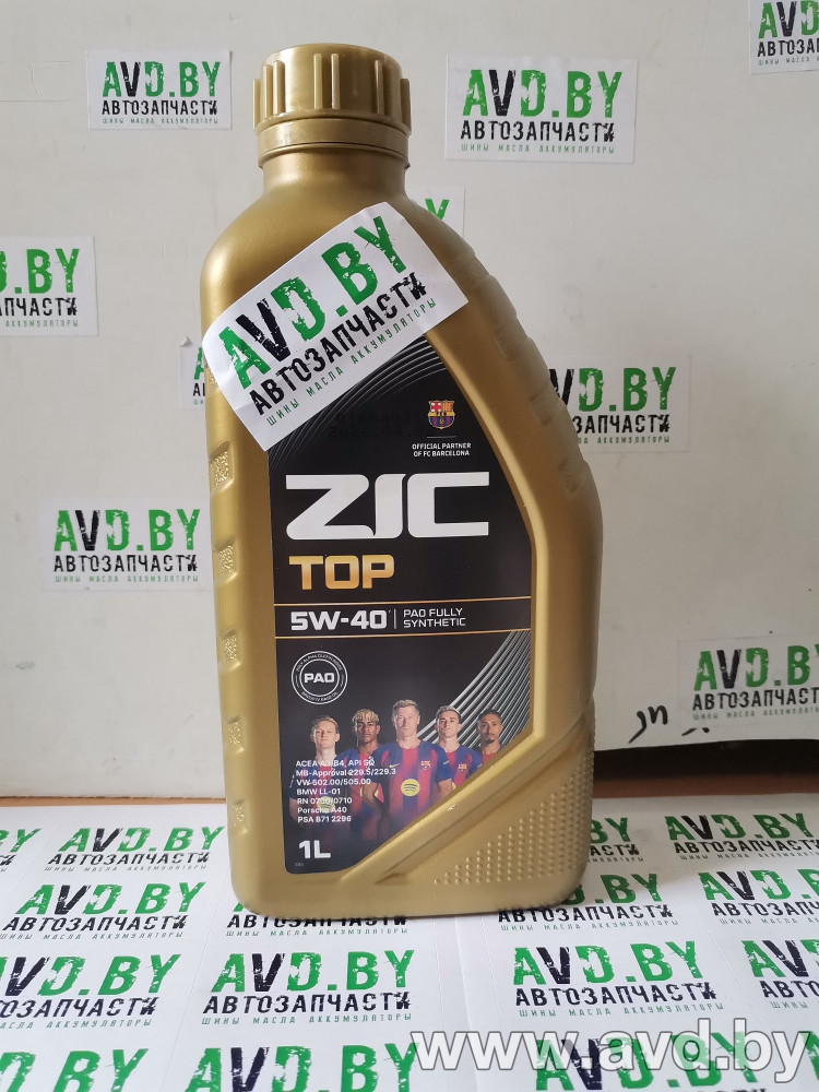 Купить Моторное масло ZIC TOP 5W-40 1л  в Минске.