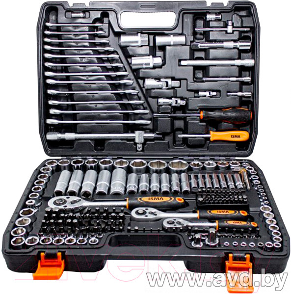 Купить Наборы инструментов ISMA 216 предметов 6 граней (38841DS)  в Минске.