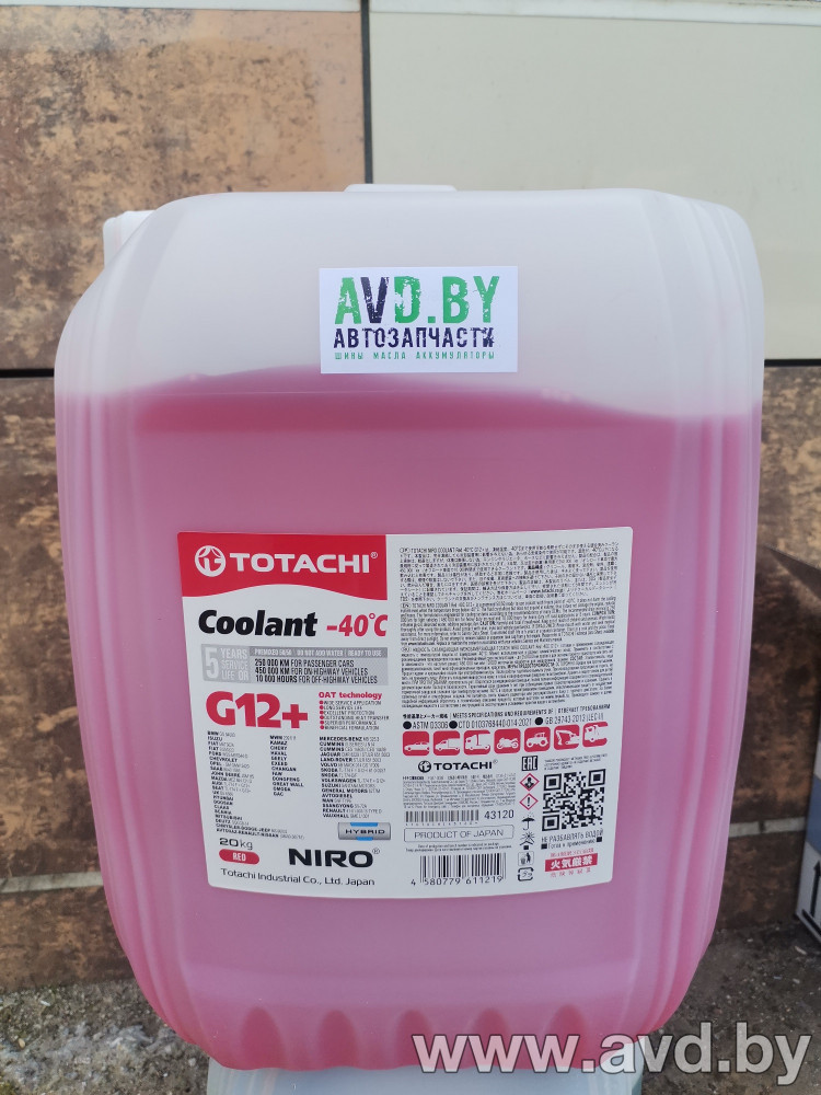 Купить Охлаждающие жидкости Totachi NIRO Coolant Red -40C G12+ 20кг  в Минске.
