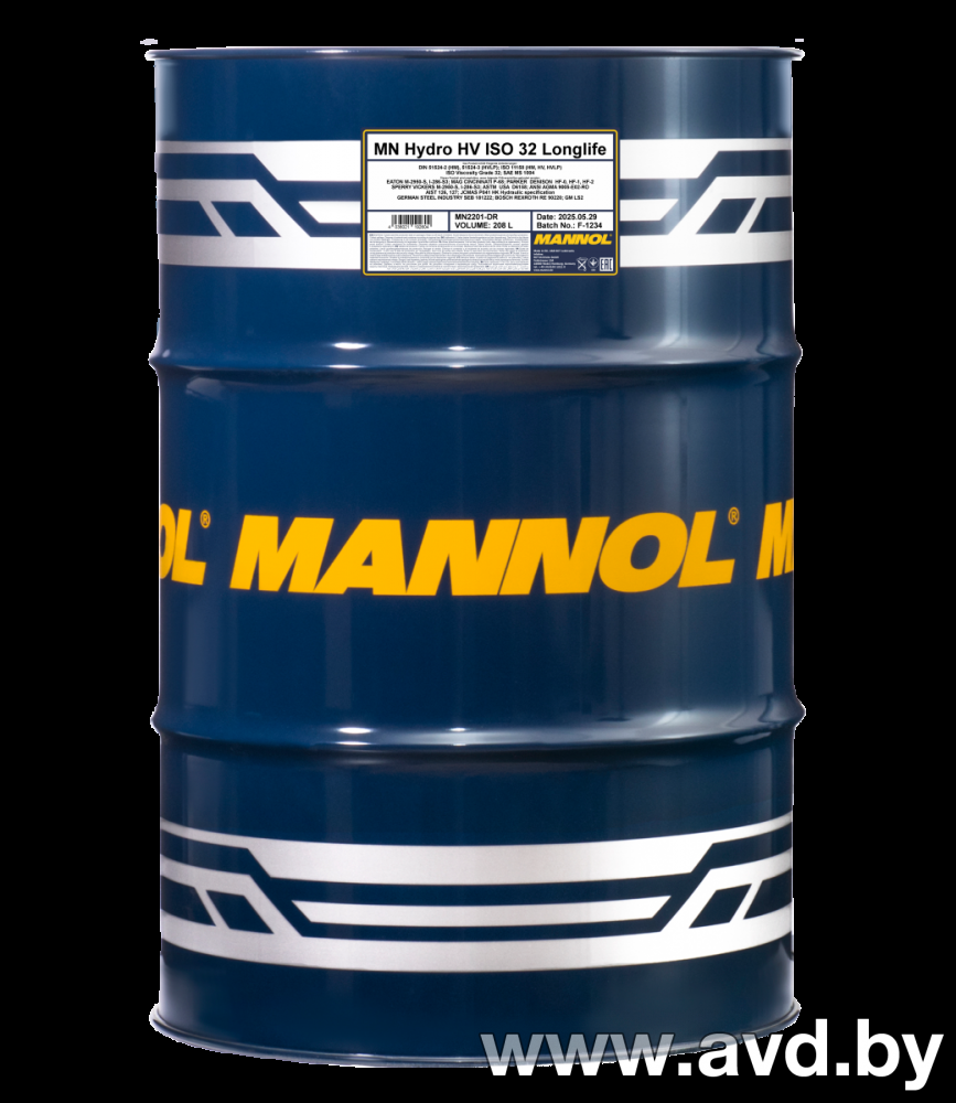 Купить Индустриальные масла Mannol Hydro HV ISO 32 208л  в Минске.