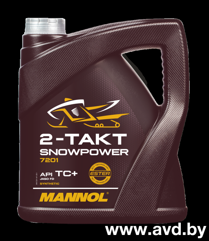 Купить Моторное масло Mannol 2 Takt Snowpower TC+ 4л  в Минске.