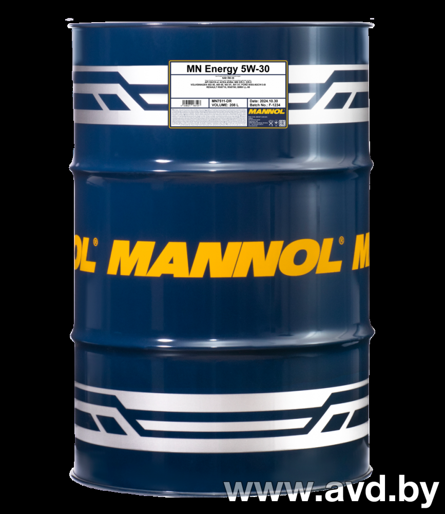 Купить Моторное масло Mannol ENERGY FORMULA OP 5W-30 60л  в Минске.