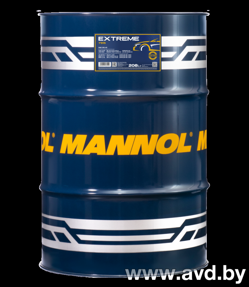Купить Моторное масло Mannol EXTREME 5W-40 208л  в Минске.