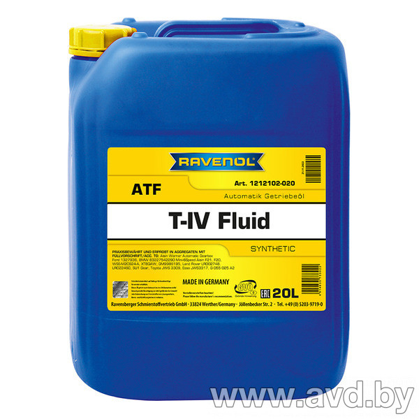 Купить Трансмиссионное масло Ravenol ATF T-IV Fluid 20л в Минске.