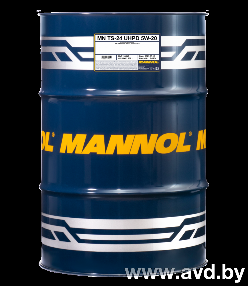 Купить Моторное масло Mannol TS-24 UHPD 5W-20 208л  в Минске.
