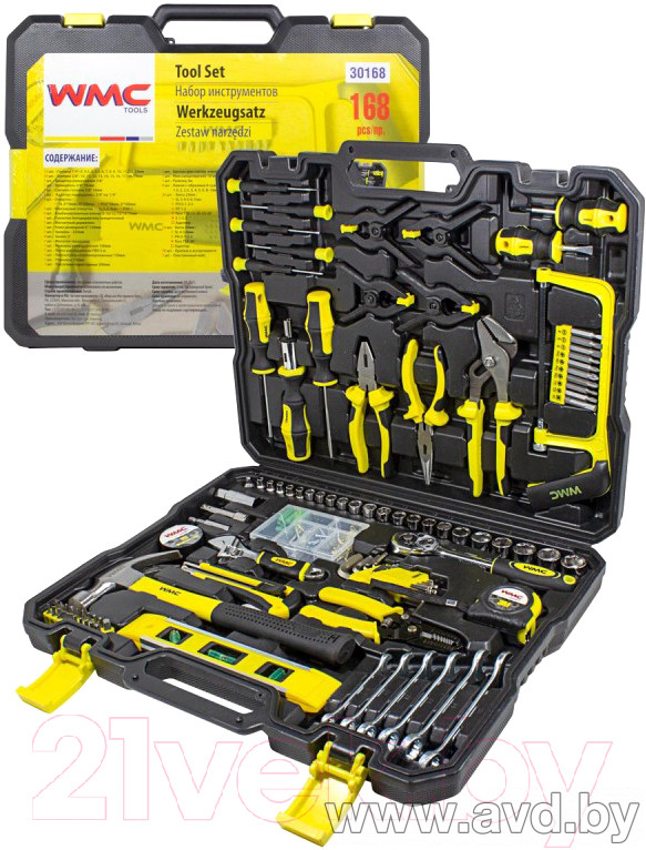 Купить Домкраты WMC Tools Набор инструментов 168пр (WMC-30168 Top Done)  в Минске.