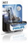 Купить Лампы автомобильные Philips H11 Blue vision ultra 4000k 1шт (12362BVUB1)  в Минске.