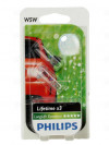 Купить Лампы автомобильные Philips W5W LongerLife EcoVision увелич.срок службы до 20% экономии энергии plus 10% света 2шт (12961LLECOB2)  в Минске.