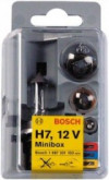 Купить Лампы автомобильные Bosch Набор автоламп Minibox H7 (P21W,R5W,T4W,1x10A,1x15A,1x20A) (1987301103)  в Минске.