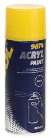 Купить Автокосметика и аксессуары Mannol Acryl Paint black 9674 Краска акрил черная 450мл  в Минске.