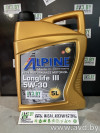 Купить Моторное масло Alpine Longlife III 5W-30 5л  в Минске.