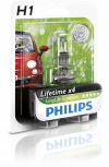 Купить Лампы автомобильные Philips H1 LongerLife Ecovision до 20% экономии энергии +10% света 1шт (12258LLECOB1)  в Минске.