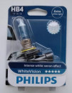 Купить Лампы автомобильные Philips HB4 WhiteVision 1шт  в Минске.