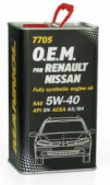 Купить Моторное масло Mannol O.E.M. for Renault Nissan (металл) 5W-40 4л  в Минске.