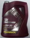 Купить Моторное масло Mannol TDI Volkswagen 5W-30 5л  в Минске.