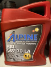 Купить Моторное масло Alpine RSL 5W-30LA 5л  в Минске.