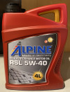 Купить Моторное масло Alpine RSL 5W-40 4л  в Минске.