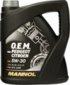 Купить Моторное масло Mannol O.E.M. for peugeot citroen 5W-30 4л  в Минске.