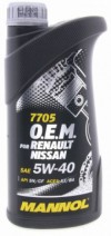 Купить Моторное масло Mannol O.E.M. for Renault Nissan 5W-40 1л  в Минске.