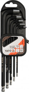 Купить Наборы инструментов Yato Набор ключей HEX 6 граней Г-образных длинных (L=78-232 мм) 10 предметов (YT-0561)  в Минске.