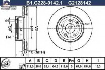 Купить Диски тормозные GALFER B1-G228-0142-1  в Минске.