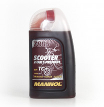 Купить Трансмиссионное масло Mannol 2 Takt Premium Scooter красное 0,5л  в Минске.