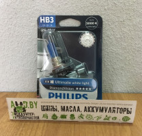 Купить Лампы автомобильные Philips HB3 DIAMOND VISION (максимально яркий белый свет) 1шт (9005DVB1)  в Минске.