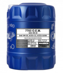 Купить Моторное масло Mannol O.E.M. for peugeot citroen 5W-30 20л  в Минске.